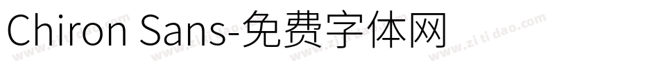 Chiron Sans字体转换
